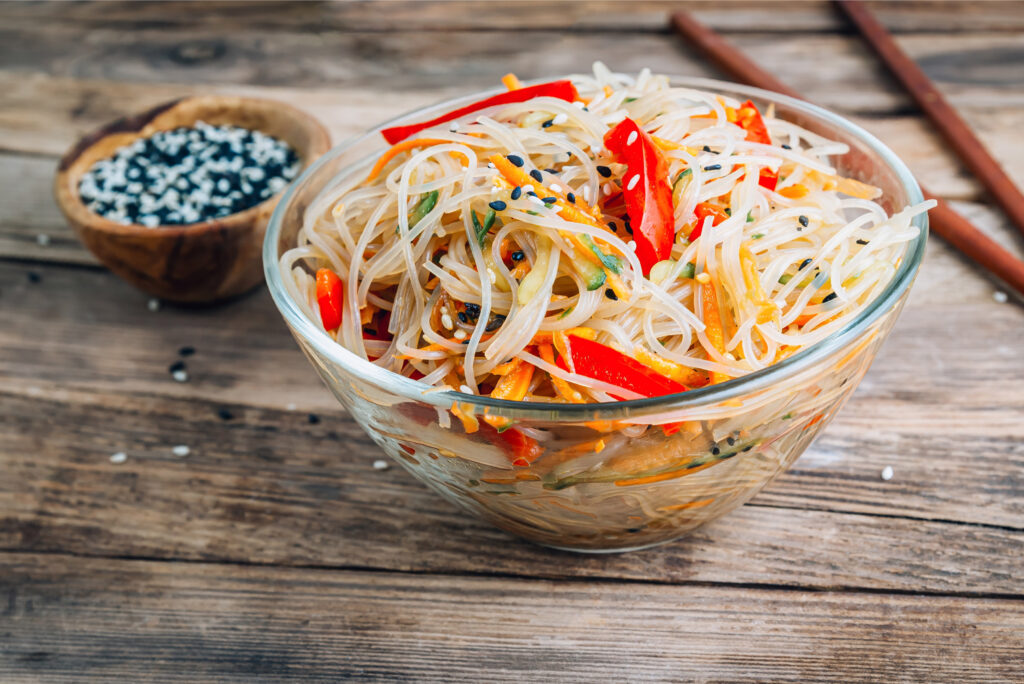 Lite and healthy cold noodle salad